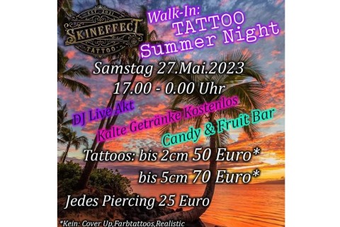 Walk-In Tattoo Summer Night